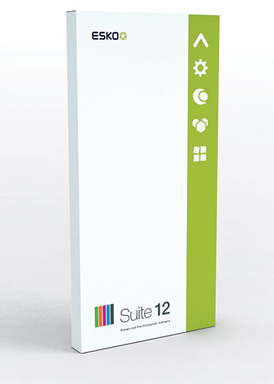 Рис. 2. Упаковка программного продукта Esko Suite 12. Этот пакет — масштабное обновление комплекта программного обеспечения для производства упаковки, этикеток, вывесок и рекламных стоек. Продажи обновленной версии Suite 12 по всему миру начались в июле 2012 года